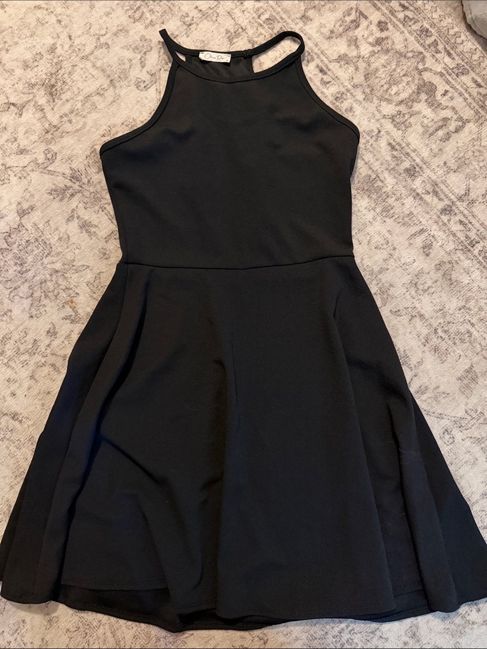 Olivia Rae Black Sleeveless Halter Fit & Flare Mini Dress